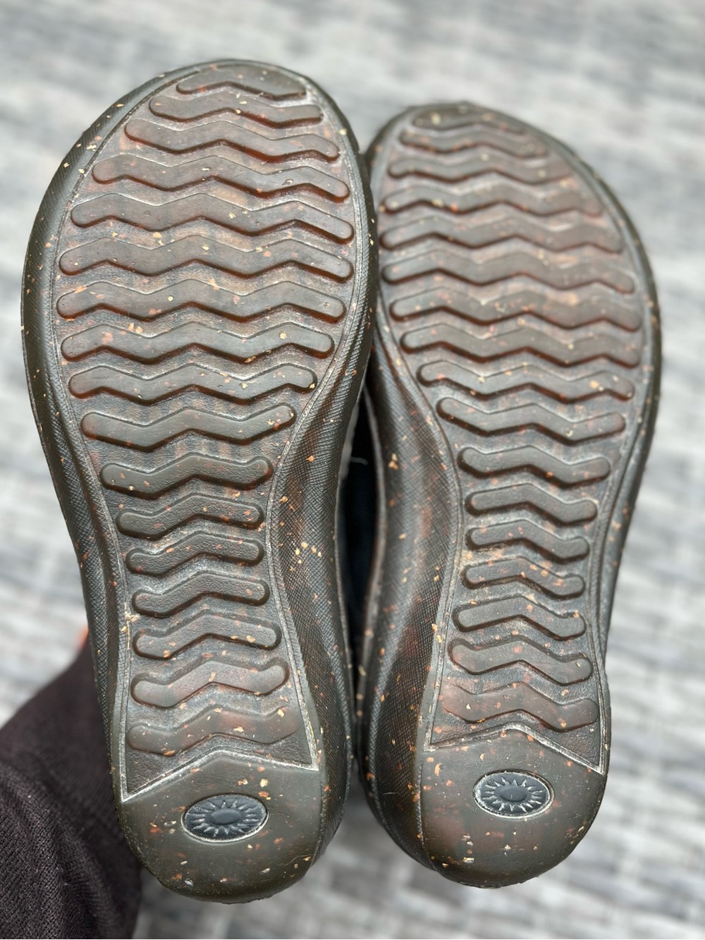 UGG Black Suede Slip-On Mule with Cream Shearling Inner - Picture 6 of 9